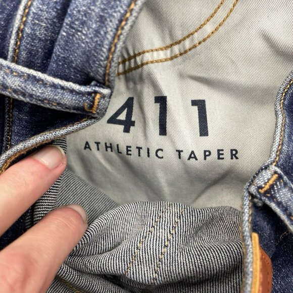 Lucky Brand 411 JEANS MENS 28X30 BLUE Athletic Taper Stretch Denim - Picture 6 of 11